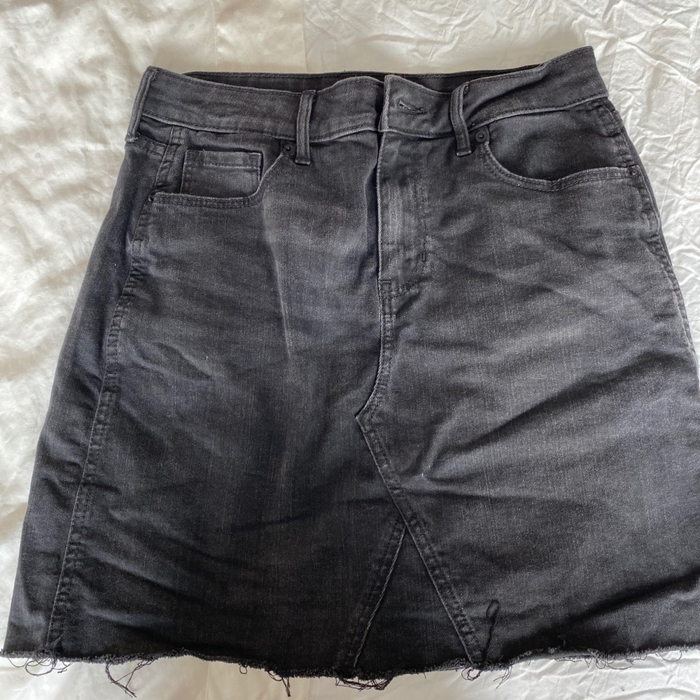 Black Denim Skirt